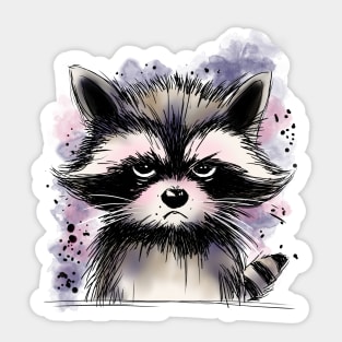 Grumpy Raccoon Sticker